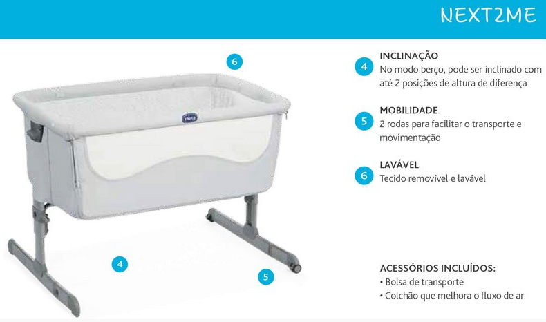 Berço NEXT2ME magic cool grey