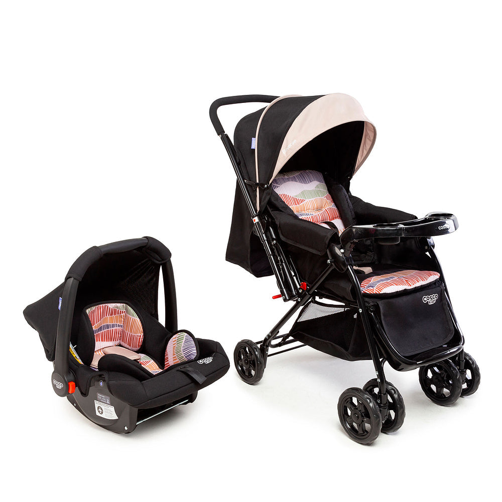 Conjunto Cosco - Carrinho com Bebê Comforto Travel System Reverse DUO
