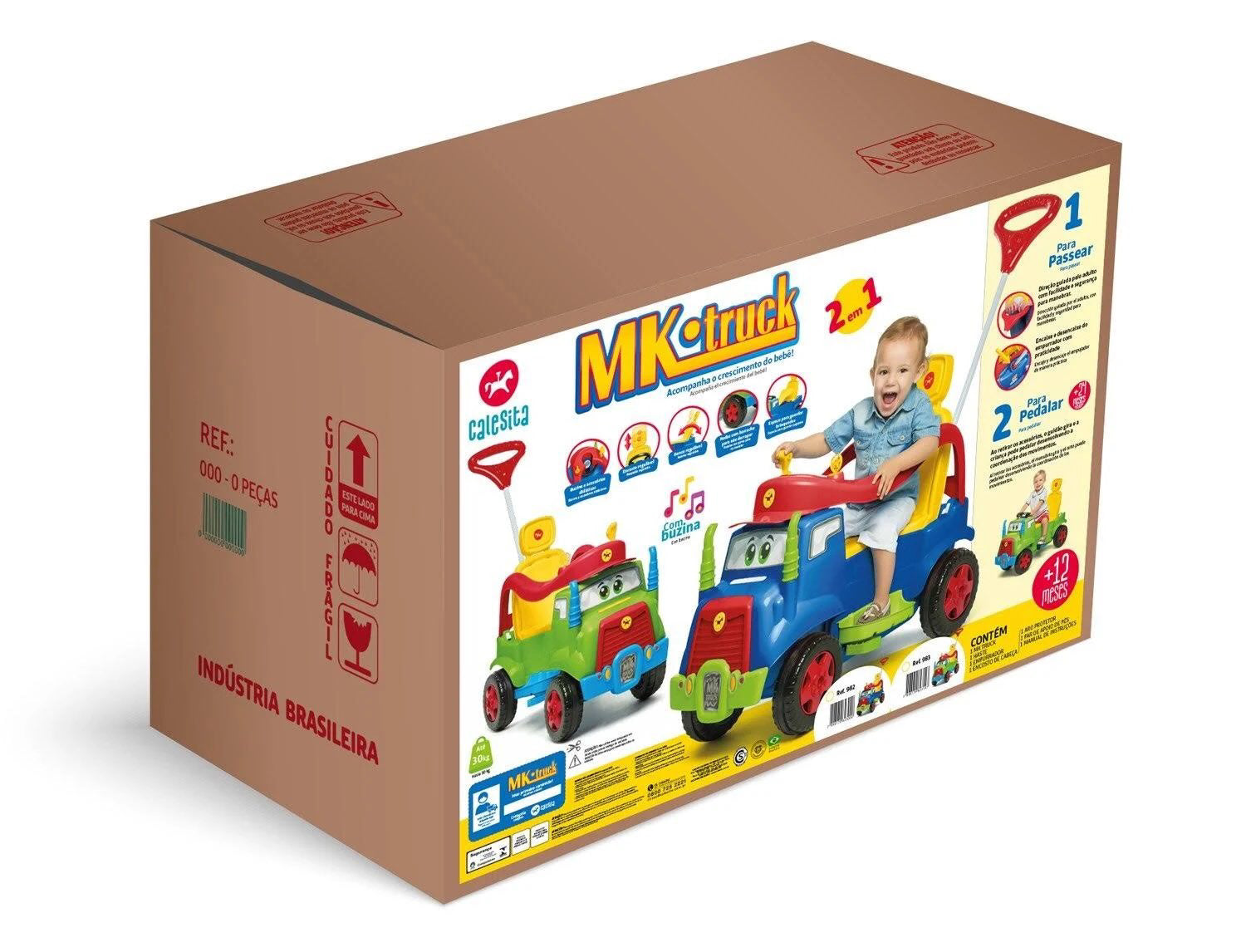 Carrinho de Passeio Infantil Passeio & Pedal - Mk Truck