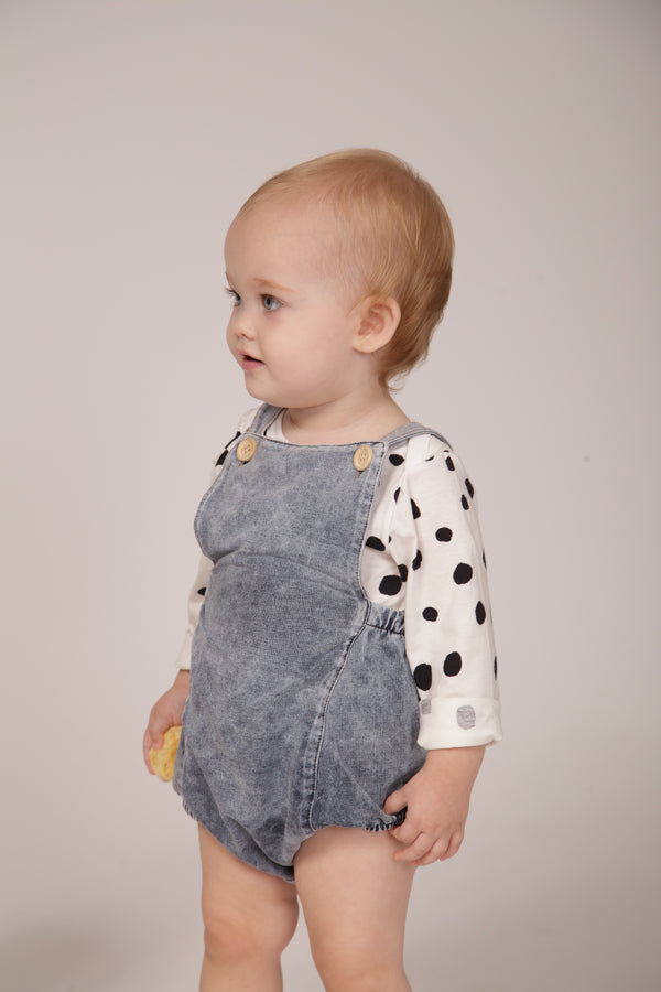 Jardineira Jeans Baby