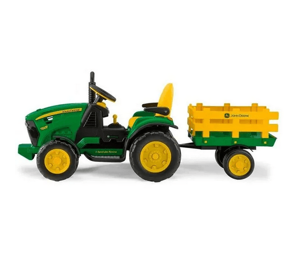Trator Eletrico Infantil 12v Verde e Amarelo