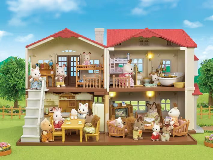 Playset Sylvanian Families Casa Telhado Vermelho