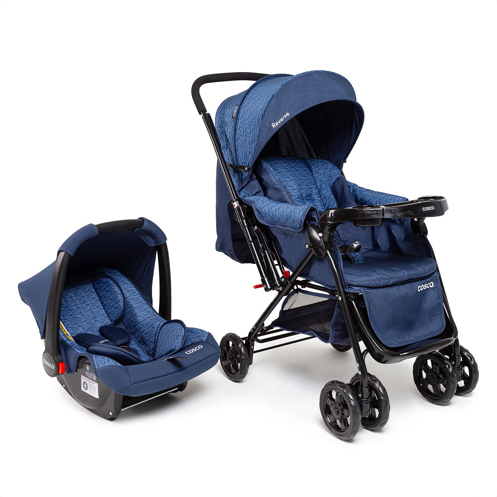 Conjunto Cosco - Carrinho com Bebê Comforto Travel System Reverse DUO