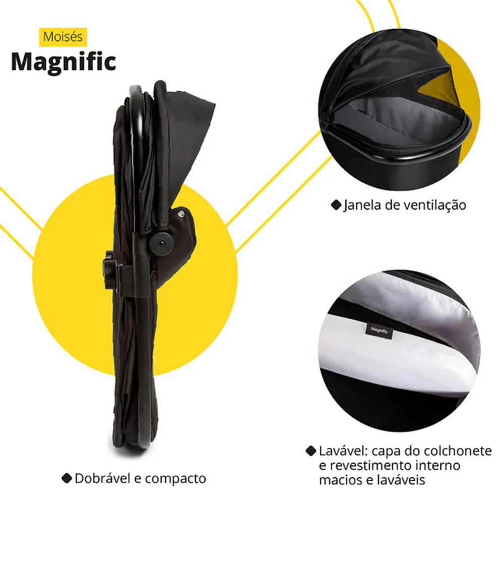 Carrinho Travel System Magnific 5 em 1 Safety