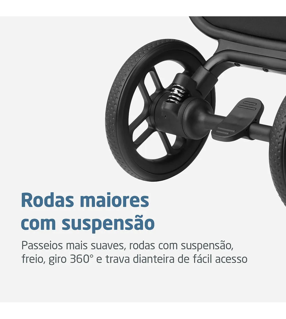 Carrinho Travel System Leona 2 TS TRIO Exclusivo Site