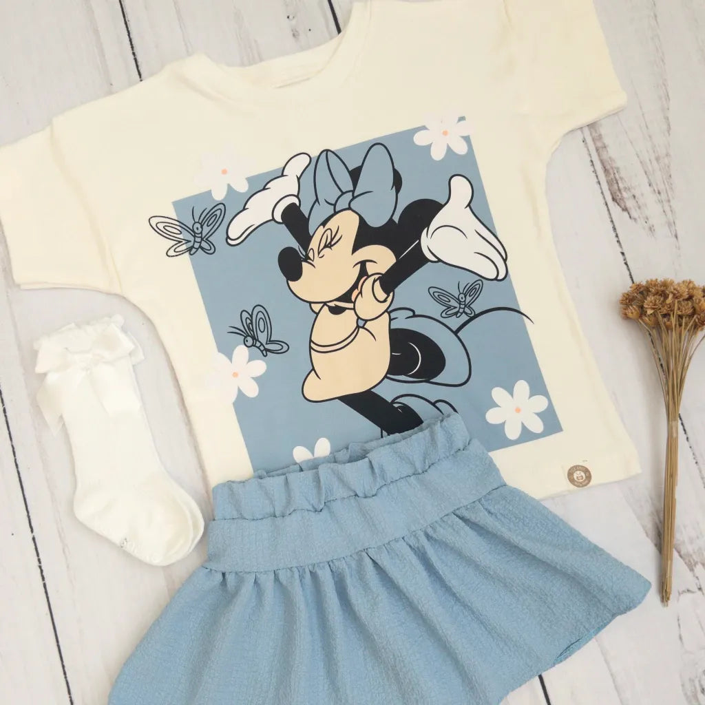 Conjunto Blusa + Shorts Saia Minnie Summer