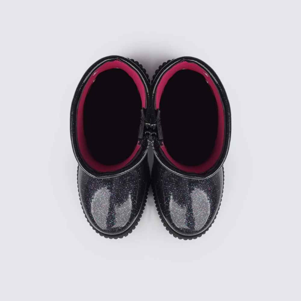 Bota Infantil Menina Pampili Candy Miçangas Preta