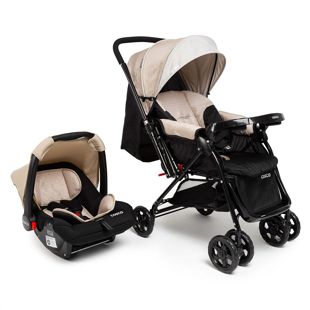 Conjunto Cosco - Carrinho com Bebê Comforto Travel System Reverse DUO