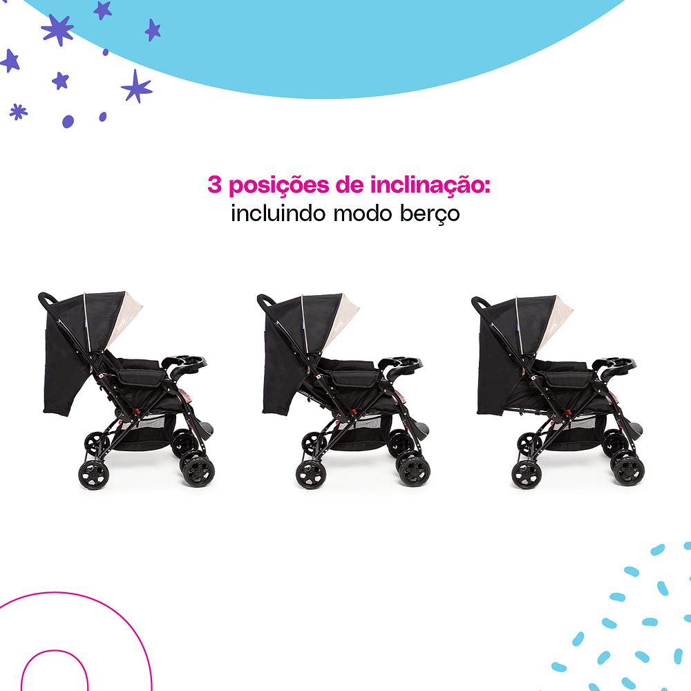 Conjunto Cosco - Carrinho com Bebê Comforto Travel System Reverse DUO