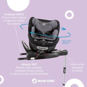 Cadeira Spinel  Graphite Isofix Giro 360 Maxi Cosi