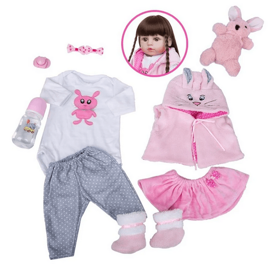 BEBÊ REBORN MARI COM COELHINHO