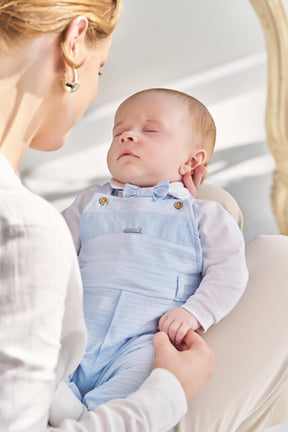 Conjunto Macacão Longo Malha Texturizada com Body Manga Longa e Gravata Removível Paraiso
