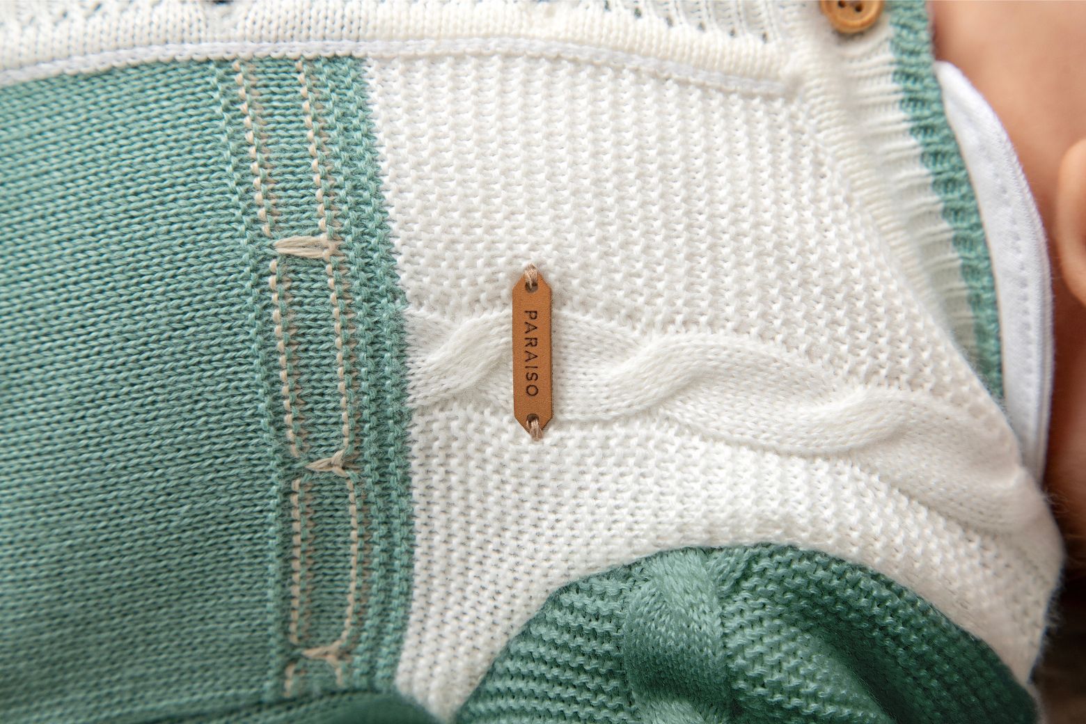 Saída Maternidade Paraiso Tricô Leve 3 Peças Masculino