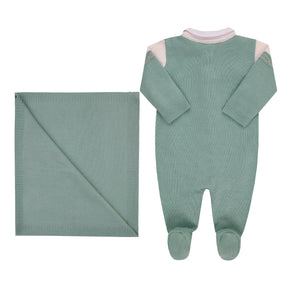 Saída Maternidade Paraiso Tricô Leve 3 Peças Masculino