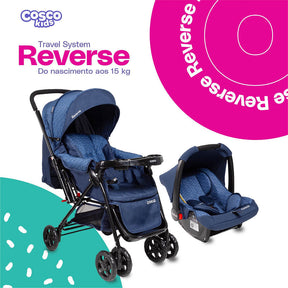 Conjunto Cosco - Carrinho com Bebê Comforto Travel System Reverse DUO