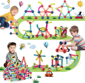 Blocos Montar Magnético Brinquedo