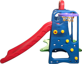 PLAYGROUND COMPLETO ESCORREGADOR COM BALANÇO E CESTA DE BASQUETE BARZI