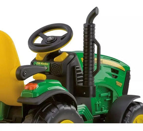 Trator Eletrico Infantil 12v Verde e Amarelo