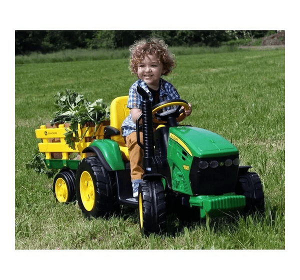 Trator Eletrico Infantil 12v Verde e Amarelo