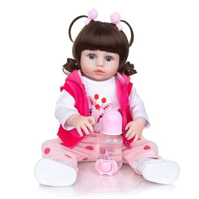 BEBÊ REBORN 48CM GIRAFINHA - CORPO DE SILICONE