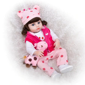 BEBÊ REBORN 48CM GIRAFINHA - CORPO DE SILICONE