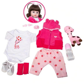 BEBÊ REBORN 48CM GIRAFINHA - CORPO DE SILICONE