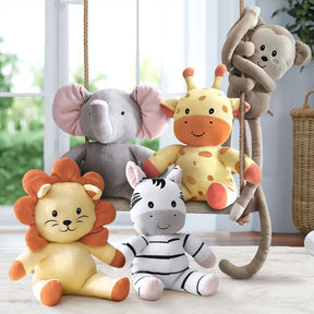 Bichinhos de Pelúcia Amiguinhos Safári 5 Peças