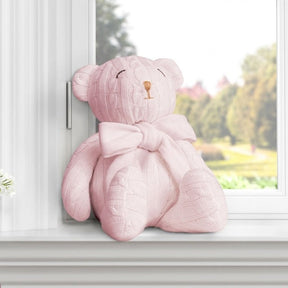 URSO CLÁSSICO TRICOT ROSA 42CM