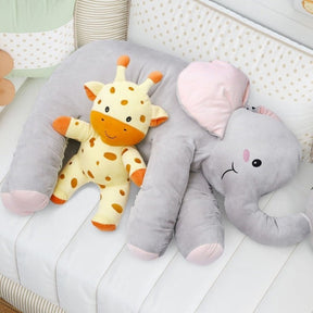 ALMOFADA TRAVESSEIRO ELEFANTE DE PELÚCIA AZUL 82CM