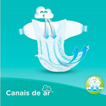KIT COM 5 PACOTES PAMPERS CONFORT SEC + 5 Lenços Umedecidos