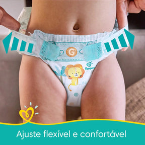 KIT COM 5 PACOTES PAMPERS CONFORT SEC + 5 Lenços Umedecidos