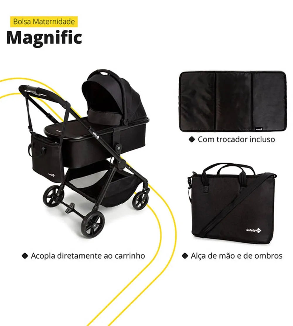 Carrinho Travel System Magnific 5 em 1 Safety