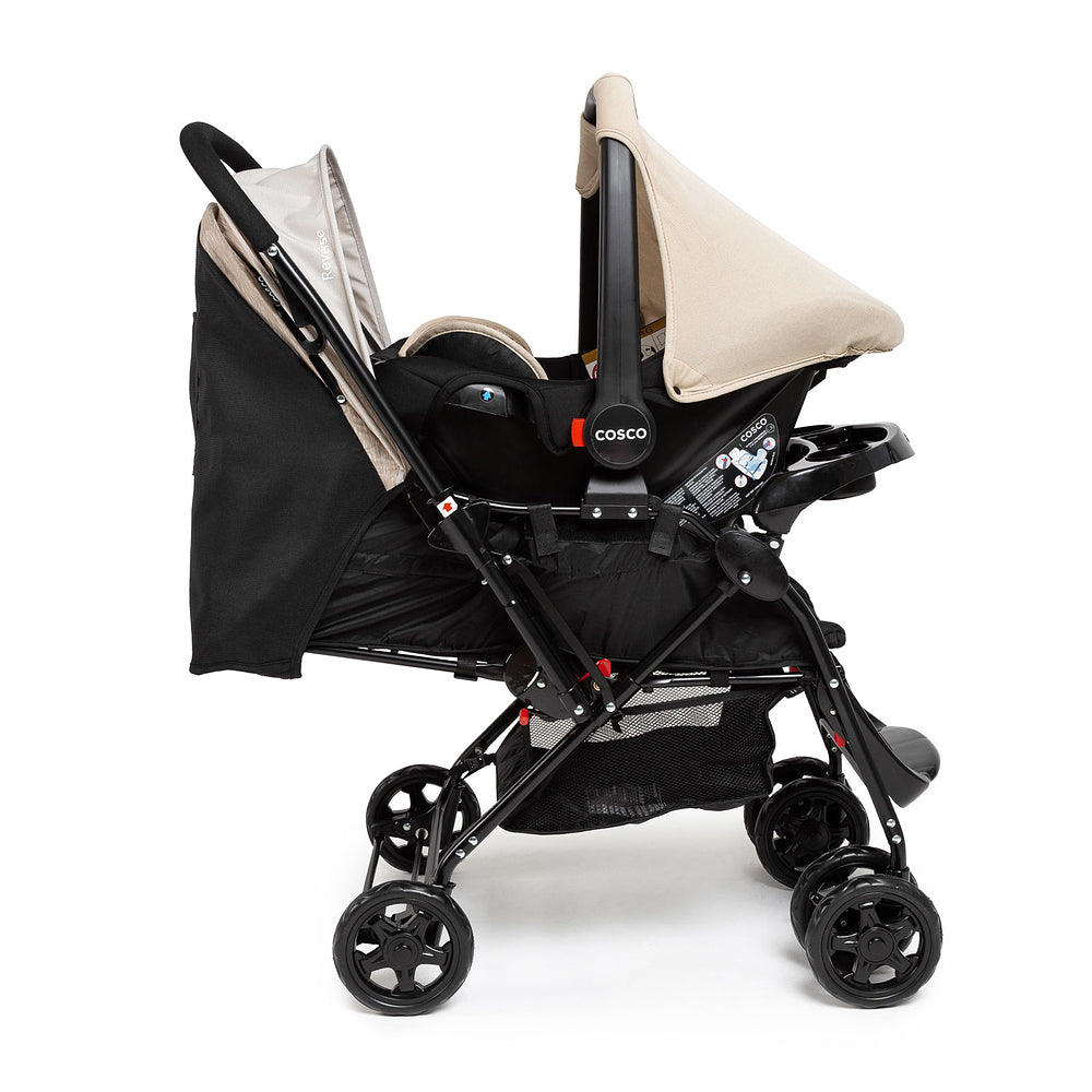 Conjunto Cosco - Carrinho com Bebê Comforto Travel System Reverse DUO