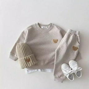 Conjunto Moletom Teddy Cinza