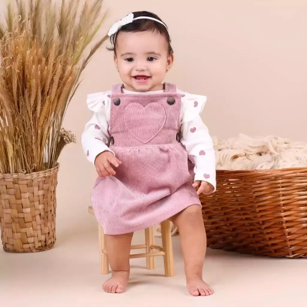 Conjunto Salopete Love Rosê