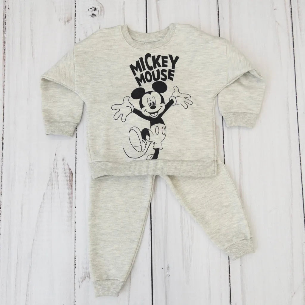 Conjunto Moletom Mickey Cinza