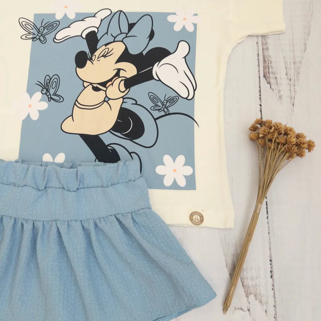 Conjunto Blusa + Shorts Saia Minnie Summer
