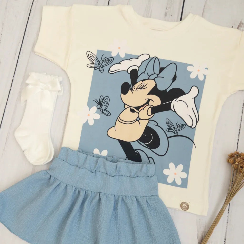 Conjunto Blusa + Shorts Saia Minnie Summer