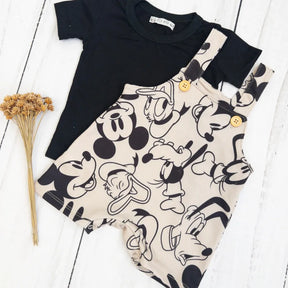 Conjunto Jardineira e Camiseta Friends