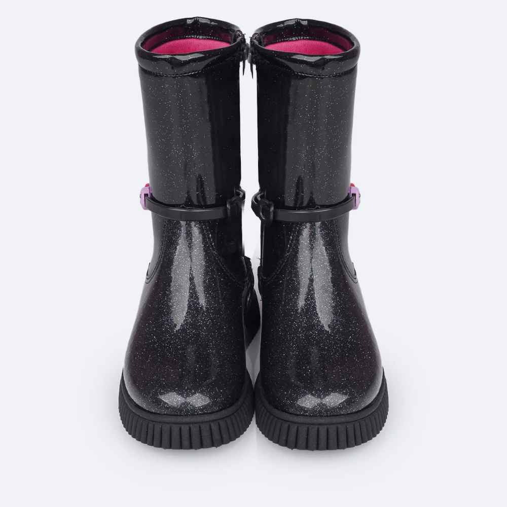 Bota Infantil Menina Pampili Candy Miçangas Preta