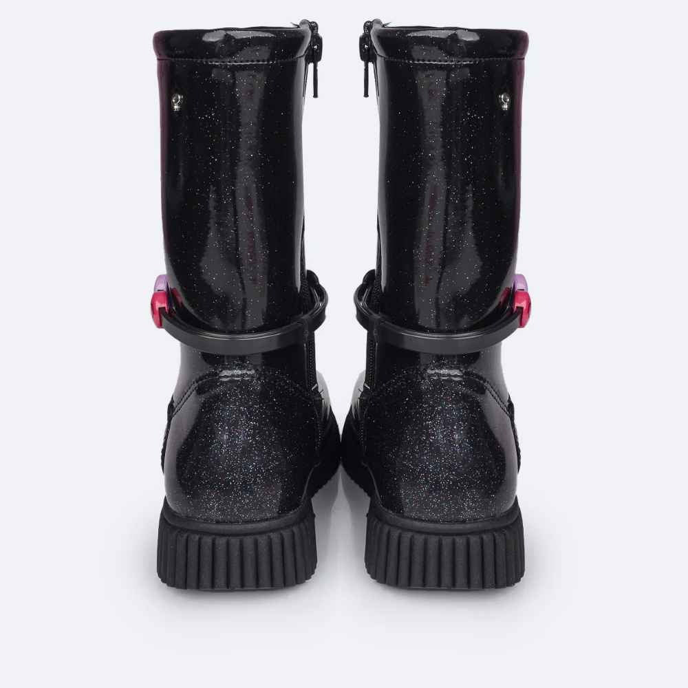 Bota Infantil Menina Pampili Candy Miçangas Preta