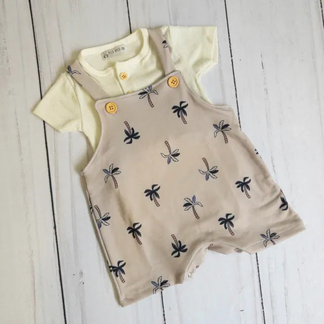 Conjunto Jardineira e Body Oliver