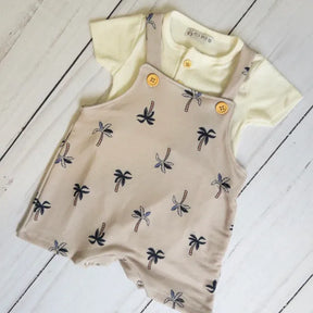 Conjunto Jardineira e Body Oliver