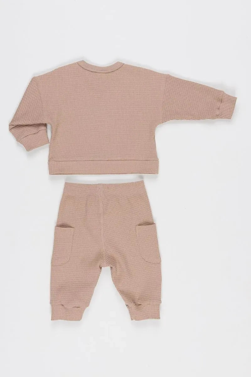 Conjunto Bebê Abrigo Comfy de Malha Texturizada Casinha de Abelha
